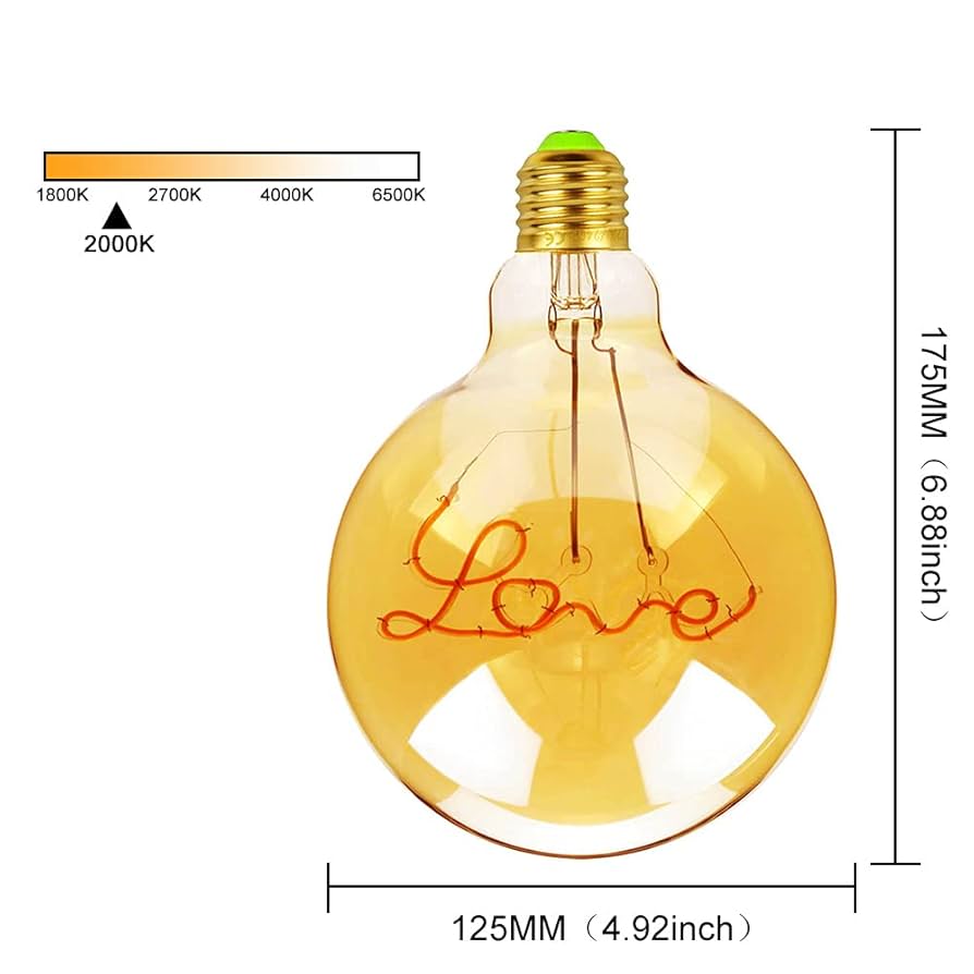 Amazon | Tianfan Edison Bulb Vintage Giant LEDフィラメント